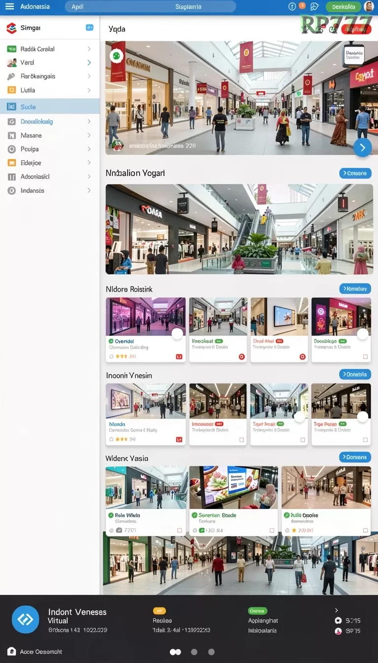 Cuplikan layar SAKTI77 — menu navigasi