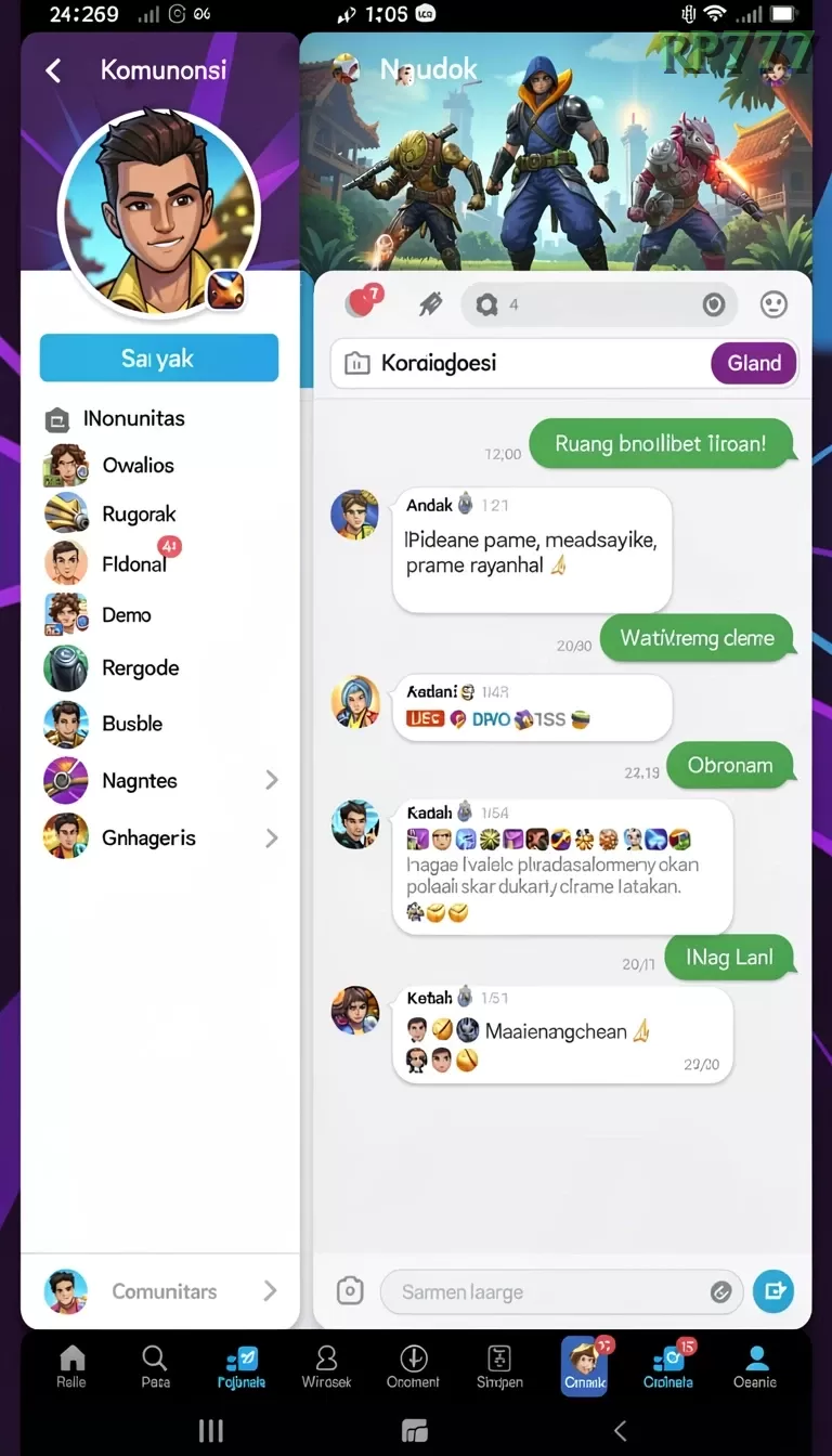 Cuplikan layar METRO4D — menu navigasi